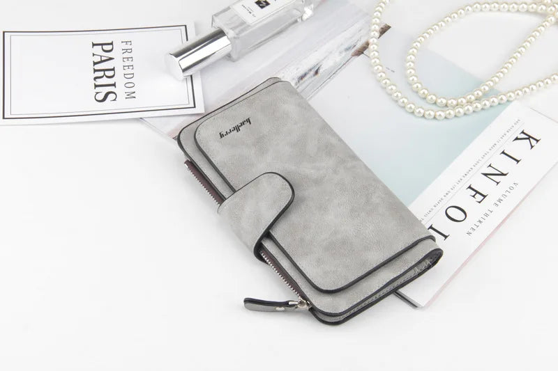 2023 Women Wallets Fashion Long PU Leather Top Quality Card Holder Classic Female Purse  Zipper  Wallet For Women