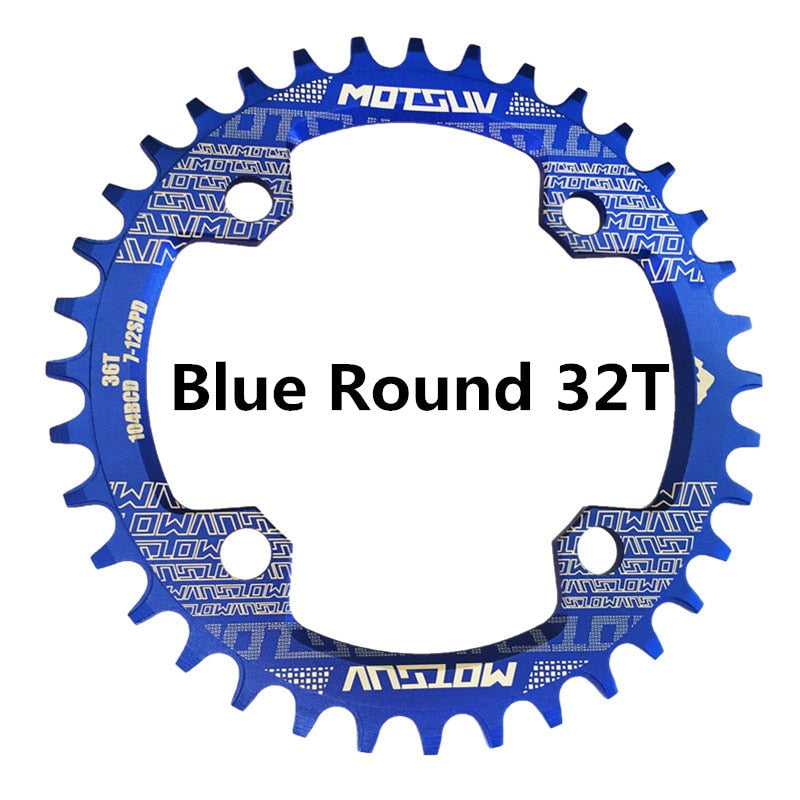 Runde Narrow Wide Kettenblatt MTB Mountainbike Fahrrad 32T, 34T, 36T, 38T Kurbelgarnitur Einzelne Zahn platte