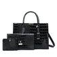 Luxus Damen Ledertaschen, Designer Krokodil Muster Schulter Tasche