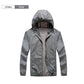 Camping Regenjacke für Männer & Frauen, Wasserdichte Sonnenschutzkleidung, Angeln und Jagdkleidung mit Tasche