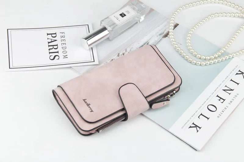 2023 Women Wallets Fashion Long PU Leather Top Quality Card Holder Classic Female Purse  Zipper  Wallet For Women