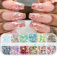 12 Gitter Perlweiß Chrom Nagel, Pigment UV Gel Nagellack