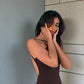 Rückenfreies Sommer-Midikleid für Damen, Kryptografische Träger, Neckholder, heißes sexykleid