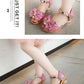 Girls Sandals Summer 2021  New Children's Princess Shoes Little Girls High-heeled Bow-knot Crystal Sandals Party Dress Wedding