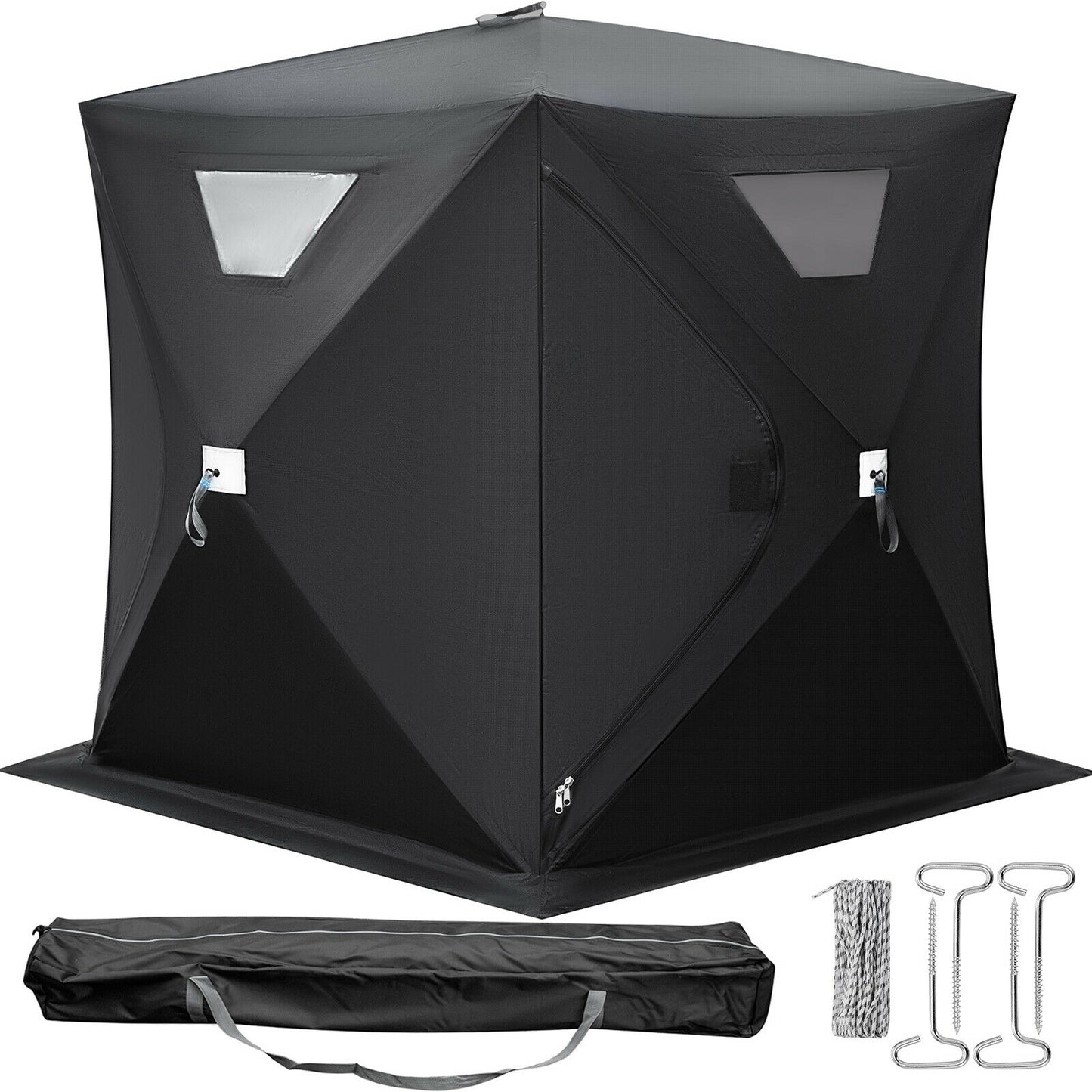 2-Personen-Oxford-Gewebe VEVOR Eisangelzelt, warme Markise, Pop-Up,  wasserdicht, winddicht, Vordach für Winterangeln, Camping, Wandern