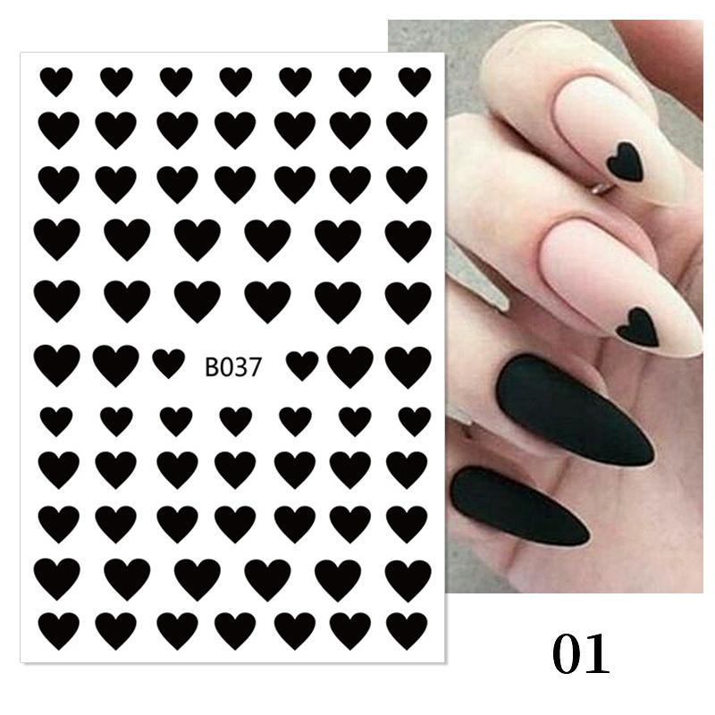 3D Nagelaufkleber, love Aufkleber, Gesicht Muster, Valentinstag Nail art Dekoration, Liebesherz
