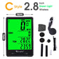 Fahrradcomputer, kabellos, kabelgebunden, wasserdicht, digitaler Fahrrad-Tachometer, Kilometerzähler mit Hintergrundbeleuchtung, Fahrrad-Stoppuhr