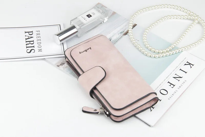 2023 Women Wallets Fashion Long PU Leather Top Quality Card Holder Classic Female Purse  Zipper  Wallet For Women