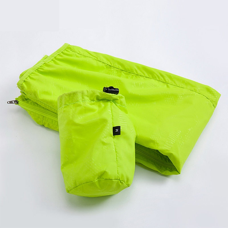 Camping Regenjacke für Männer & Frauen, Wasserdichte Sonnenschutzkleidung, Angeln und Jagdkleidung mit Tasche