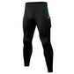 Männer Patchwork Kompression Laufhose inkl. Telefontasche, Elastische Fitness Leggings