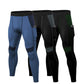 Männer Patchwork Kompression Laufhose inkl. Telefontasche, Elastische Fitness Leggings