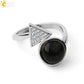Cocktailring aus natürlichen Steine, Einstellbare Finger Ring für Damen