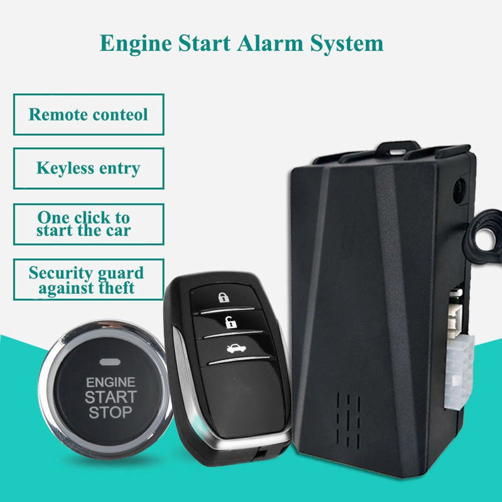 12V Auto Alarm-Passive-Fernbedienungssystem, One Button Start Fernbedienung System mit Zentralverriegelung