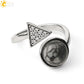 Cocktailring aus natürlichen Steine, Einstellbare Finger Ring für Damen
