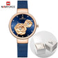 Luxus Marke NAVIFORCE Damenuhr, Mode Kreative 3D Rose wasserdichte Business armbanduhren