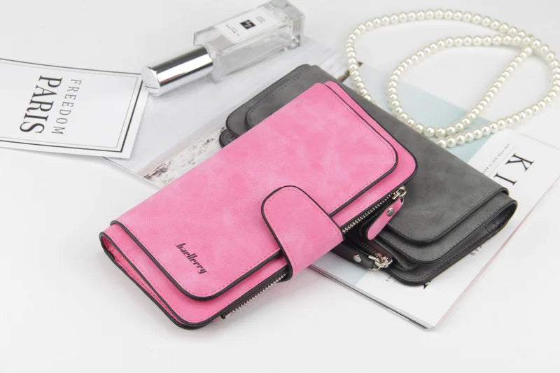 2023 Women Wallets Fashion Long PU Leather Top Quality Card Holder Classic Female Purse  Zipper  Wallet For Women