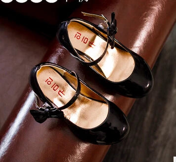 2024 New Girls Leather Shoes Autumn Bowtie Sandals 2019 New Children Shoes High Heels Princess Sweet Sandals For Girls