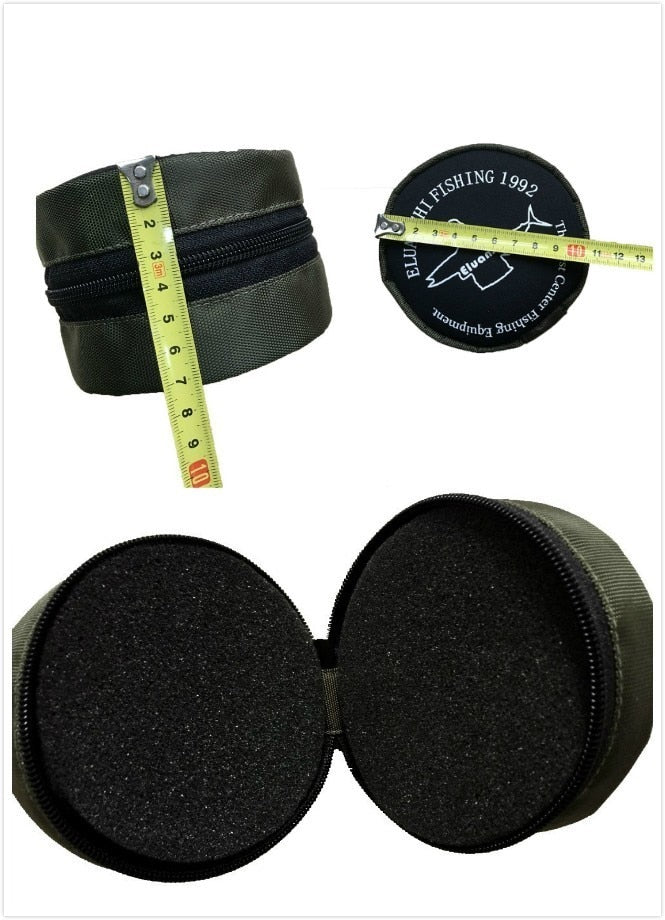 Tasche für Fliegenspinnrolle, Schutzbox für Fischköder, Karpfen, Nylon, Angel-Neopren