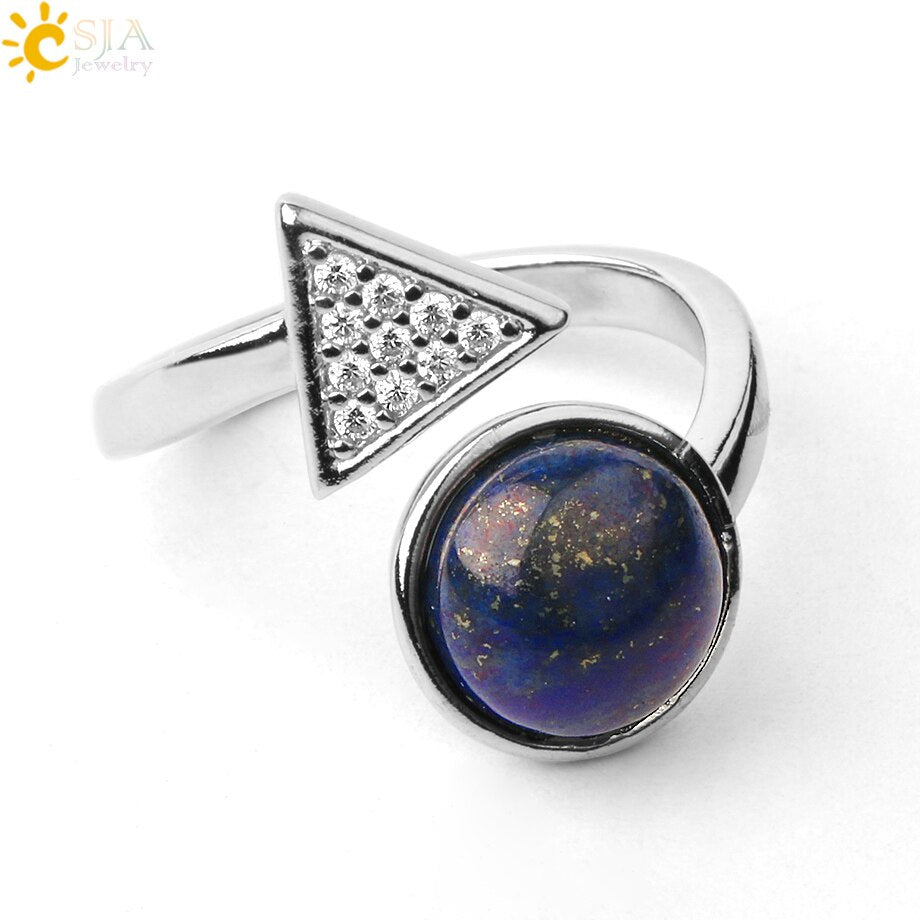 Cocktailring aus natürlichen Steine, Einstellbare Finger Ring für Damen