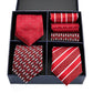 Geschenkbox-Set Herren-Krawatte, Seide, klassisches Jacquard-Gewebe, extra langes Krawatten-Einstecktuch-Set für formelle Hochzeitsfeier für Männer