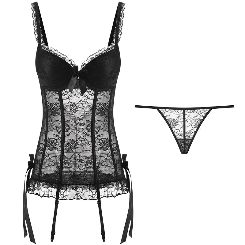 Sexy atmungsaktiver Bustier und Korsett für Damen, hochelastisch, Gothic-Korsett, Taillentrainer, Bodysuit
