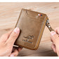Mens Wallet Leather Business Card Holder Zipper Purse Luxury Wallets for Men RFID Protection Purses Carteira Masculina Luxury
