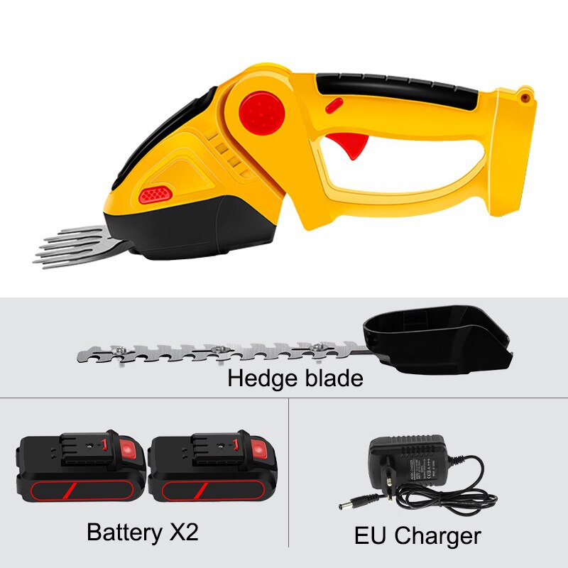 2 in 1 kabellose elektrische Heckenschere 24V, 20000 U/min wiederaufladbare Handhaushaltsstrauch