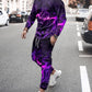 Herren Jogging Trainingsanzug mit 3D-Druck, lose 2 Teilige Strassenmode