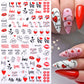 1PCS 3D Nagelzubehör, Maniküre-Nagelteile, Nageldekoration mit Liebes-Herz Aufkleber