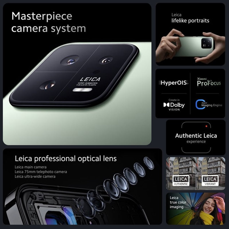 [Weltpremiere] Globale Version Xiaomi 13, 5G 50MP Leica Kamera Snapdragon 8 Gen 2 120Hz AMOLED Display, 2 SIM-Karten
