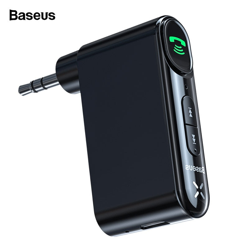 Baseus Aux Auto Wireless Audio Receiver, Auto Bluetooth 5.0 Car Kit Adapter Freisprecheinrichtung Lautsprecher Mit Mikrofon
