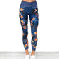 Damen Leggings Fitnesshose mit Streifen Druck, elastische Gym Workout Strumpfhosen, S-XL Laufhose Plus Größe