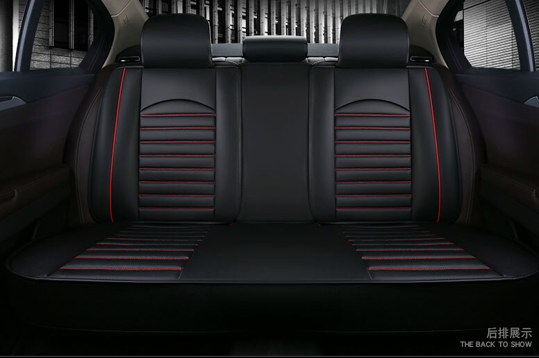 Luxus-Qualitäts-Leder-Autositzbezug, bequemer Vier-Jahreszeiten-Universal-Vorder-/Hinten-/Komplettbezug-Kissen-Autositzschutz