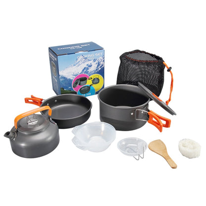 Camping cookware Set, Outdoor-Kochset, Reisegeschirr, Besteck, Utensilien, Wanderpicknick-Set