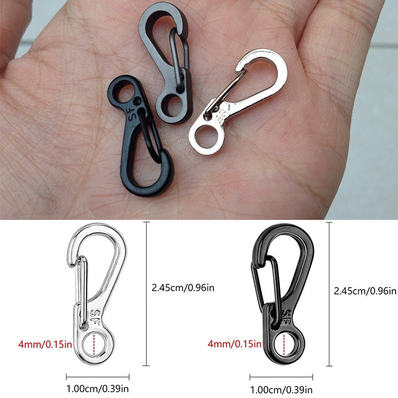 10 Teile/los Mini Karabiner Schlüsselbund, Camping Gadgets EDC, Überleben Ausrüstung