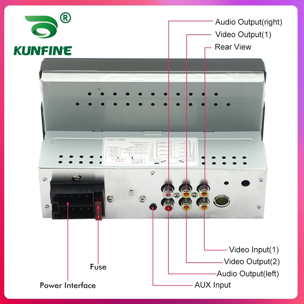 KUNFINE Universal 1 din Autoradio 7 "HD Touchscreen Auto audio Auto Stereo MP5 Auto Multimedia Player Autoradio mit Bluetooth FM