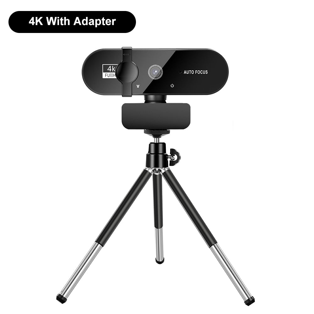 Webcam 4K 1080P Mini Kamera 2K Full HD, Webcam mit Mikrofon 15-30fps USB, Web Cam für Youtube PC Laptop Videoaufnahme Kamera