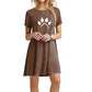 Secret Damen-Sommer-Strand-Minikleid, modisch & kurzärmelig, lockere T-Shirt-Kleider S-2XL