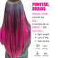 Synthetic 5Pcs Colored Hair Extensions Clip in Colorful Hair Extensions Rainbow Hair Extensions for Women Girls Hair Extensions