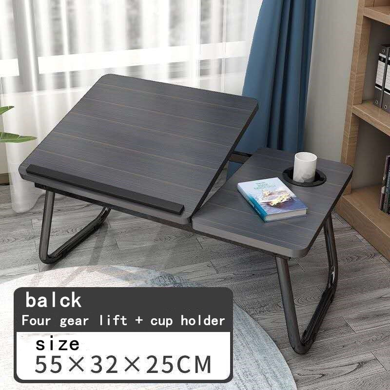 Laptop-Tisch, einfacher Computertisch mit Ventilator für Bett, Sofa, zusammenklappbarer, verstellbarer Laptop-Schreibtisch auf dem Bett