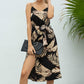 Leopard Print Damen Sommerkleid mit Sexy ärmellose Split