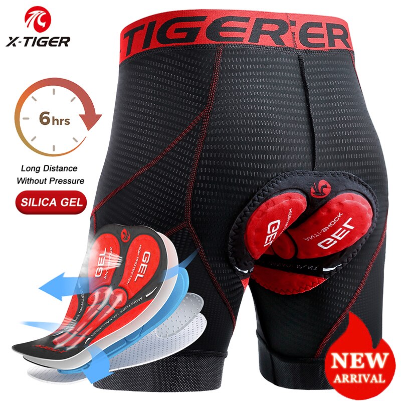 X-TIGER Atmungsaktive Mesh Fahrrad-Shorts,  Stoßfeste MTB Bike Shorts
