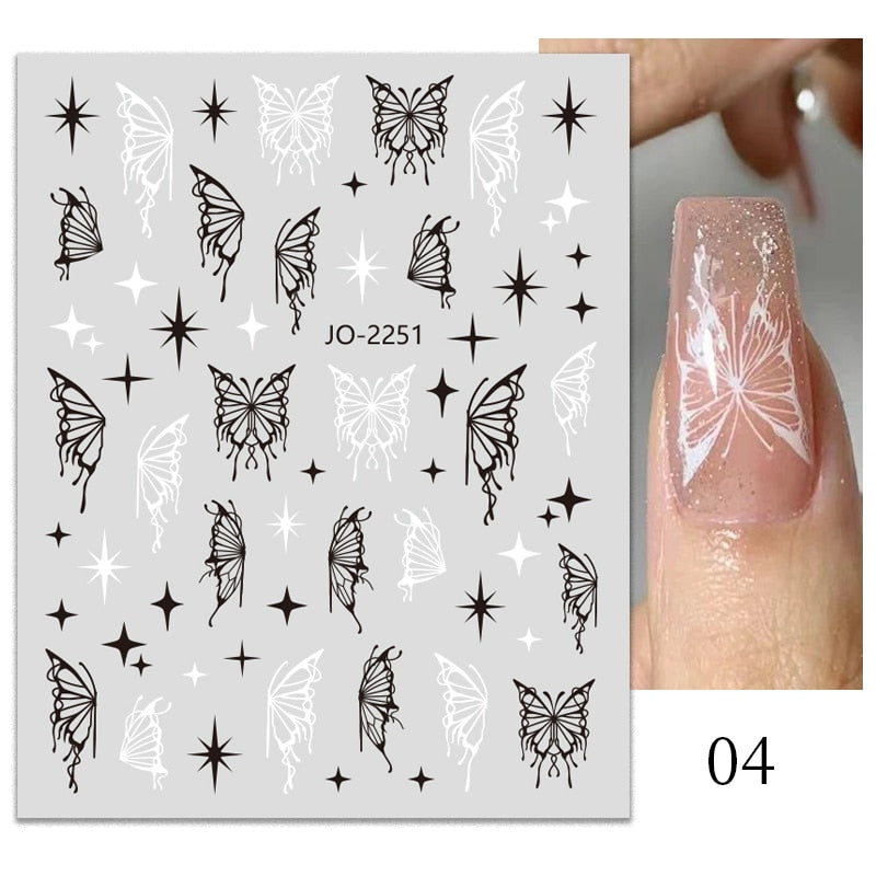 1PCS 3D Nagelzubehör, Maniküre-Nagelteile, Nageldekoration mit Liebes-Herz Aufkleber