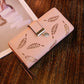 Ladies Fashion Wallet PU Leather Phone Purse Female Hollow Leaves Pouch Clutch Handbag For Women Coin Card Holders Long Wallets