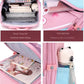 Children's Fashion Cartoon School Bags with 6 Wheels Trolley Backpack Teenagers Girls Rolling Backpack Students Kids Backpack