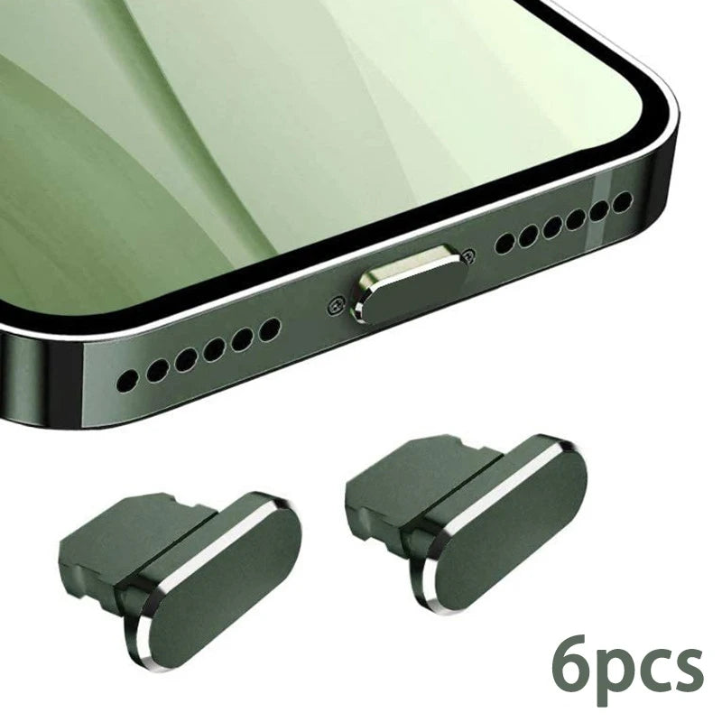 1-20pcs Metal Anti Dust Plugs Charger Dock Plug for IPhone 14 13 12 Pro Max IPad AirPods Apple Series Lightning Port Cap Covers
