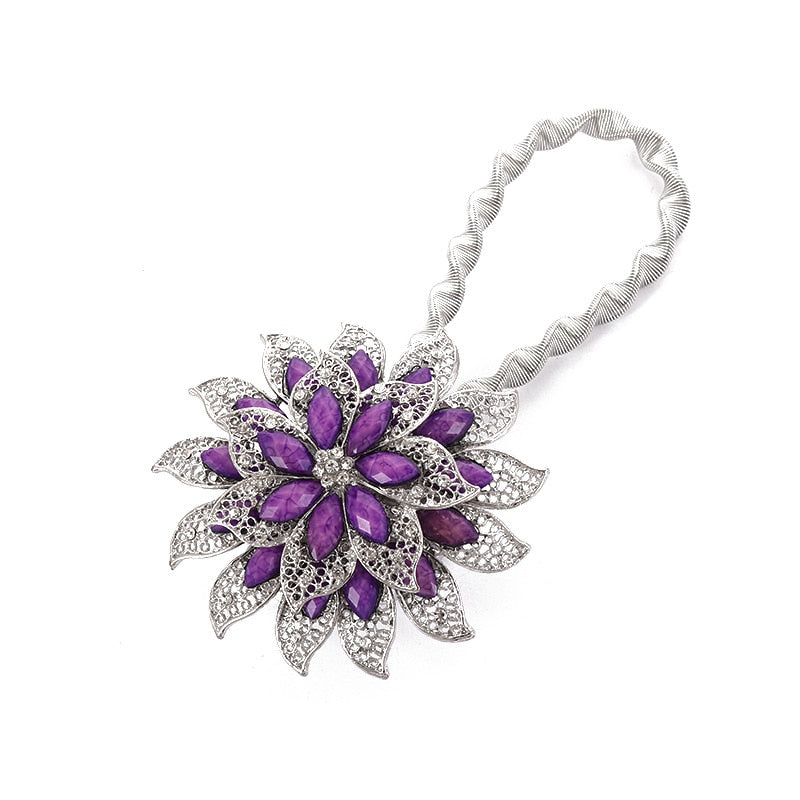 Bunte Vorhangschnalle, dehnbarer Frühling, magnetischer Vorhang-Clip, Vorhanghalter, kreativer Blumen-Riemen