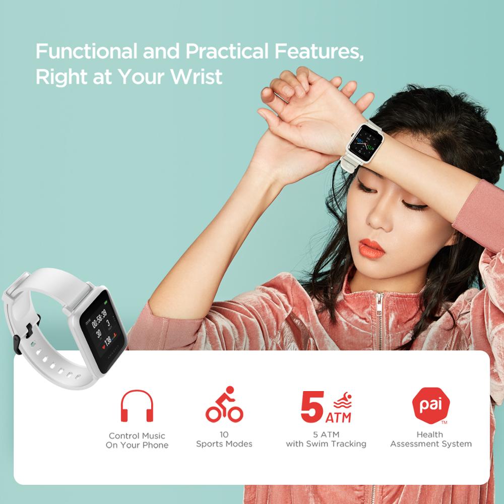 Amazfit SmartWatch Bip S GPS, Bluetooth Herzfrequenzmessung Sportuhr
