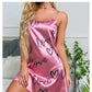 Women Sexy Sleeveless Nightdress Satin Chemise Lingerie Sleepwear Night Dress Cami Slip Dress Nightwear Nightgowns