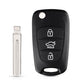 KEYYOU Neue Remote Key Shell Für Hyundai I20, I30, IX35, I35 Accent Kia Picanto Sportage K5, 3 Tasten Flip Folding remote Key Fall